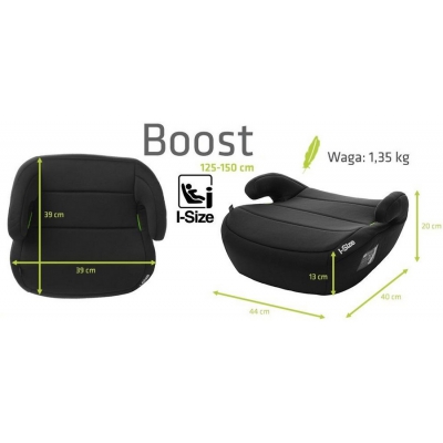 4Baby Fotelik Samochodowy Boost i-Size 15-36kg Black