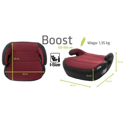 4Baby Fotelik Samochodowy Boost i-Size 15-36kg Red