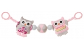 Grzechotka do wózka Sowa Pink Play & Edu 4Baby