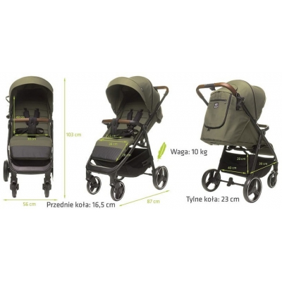 Wózek Spacerowy STINGER XXIV kolor Khaki 4Baby