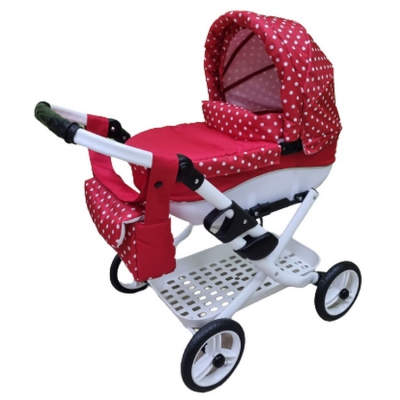 Wózek dla Lalek LILY Classic + Torebka + Koszyk kolor: Lc-12 / Adbor
