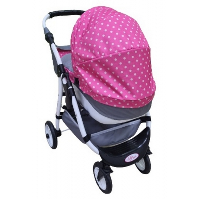 Wózek dla Lalek LILY Sport + Torebka + Koszyk kolor: Ls-08 / Adbor