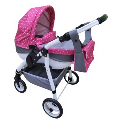 Wózek dla Lalek LILY Sport + Torebka + Koszyk kolor: Ls-08 / Adbor