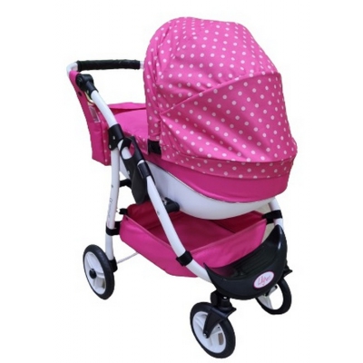 Wózek dla Lalek LILY Sport + Torebka + Koszyk kolor: Ls-09 / Adbor