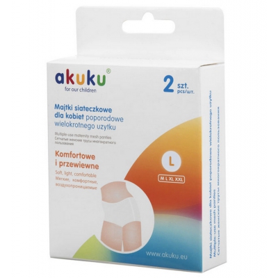 Akuku Wielorazowe Majtki Poporodowe Siateczkowe roz.L A0234