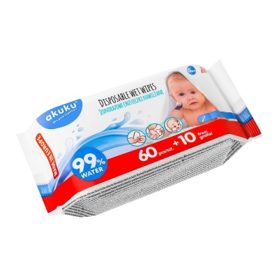 Akuku Chusteczki nawilżane 99% wody A0031