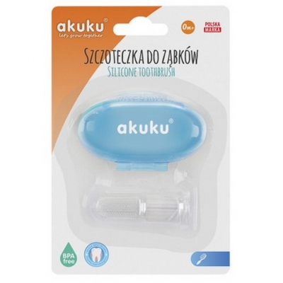 Akuku Silikonowa Szczoteczka na palec A0263