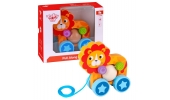 Drewniany Lew z Kulką Do Ciągnięcia TKE005 Tooky Toy / ANEK