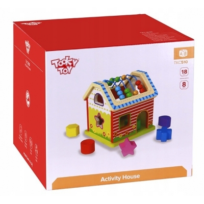 Drewniany domek sorter z klockami TKC510 Tooky Toy