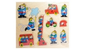 Drewniana Układanka Puzzle WTS-61495 "Strażacy" / ANEK