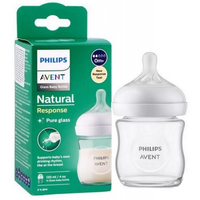 Philips Avent Szklana Butelka Responsywna dla Niemowląt Natural 120ml. SCY930/01