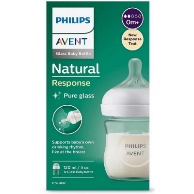 Philips Avent Szklana Butelka Responsywna dla Niemowląt Natural 120ml. SCY930/01