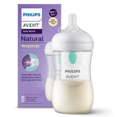 Butelka dla niemowląt z nakładką antykolkową AirFree SCY673/01 Avent Philips