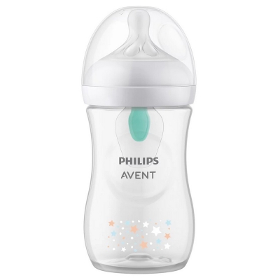 Butelka dla niemowląt z nakładką antykolkową AirFree SCY673/82 Stars Avent Philips