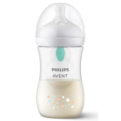 Butelka dla niemowląt z nakładką antykolkową AirFree SCY673/82 Stars Avent Philips