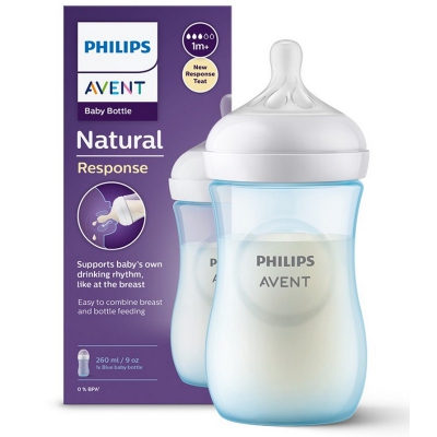 AVENT Responsywna Butelka Natural 260ml Niebieska SCY903/21 Philips-Avent