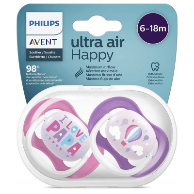 Avent Philips Smoczek Uspokajający Ultra Air 6-18m SCF080/04