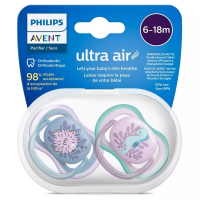 Avent Philips Smoczek Uspokajający Ultra Air 6-18m SCF085/61