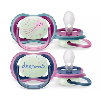 Avent Philips Smoczek Uspokajający Ultra Air Night Girl 6-18m SCF376/14