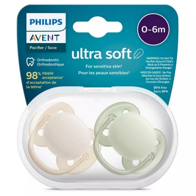 Avent Philips Smoczek Uspokajający Ultra Soft 0-6m SCF091/05