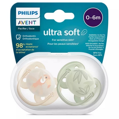 Avent Philips Smoczek Uspokajający Ultra Soft 0-6m SCF091/07