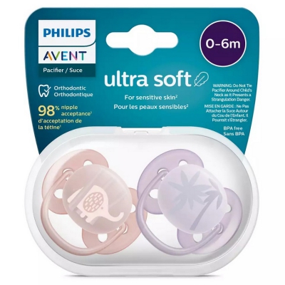 Avent Philips Smoczek Uspokajający Ultra Soft 0-6m SCF091/09