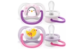 Smoczek Uspokajający Ultra Air 0-6m SCF080/06 Girl Philips Avent 2szt.