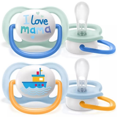 Smoczek Uspokajający Ultra Air 0-6m SCF080/01 Boy Philips Avent 2szt.
