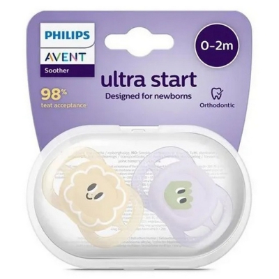 Avent Philips Smoczek Uspokajający Ultra Start 0-2m SCF075/03