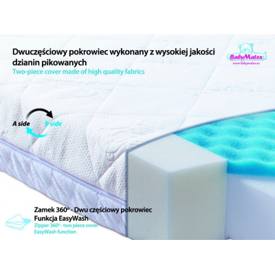 Materac Ortopedyczny CARPATHIA 120x60x10cm  Baby Matex