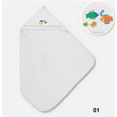 Okrycie Kąpielowe Frotte MAXI 100x100 cm. Białe / Baby Matex