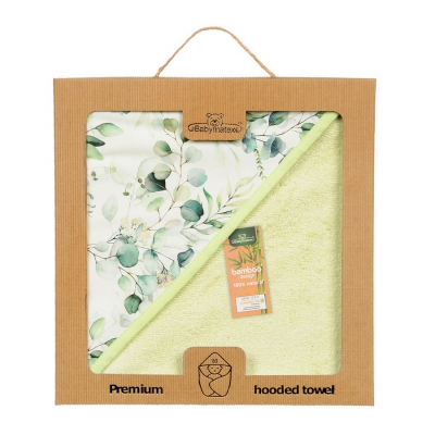 Bambusowe Okrycie Kąpielowe Bamboo Design 100x100cm Zielone / BabyMatex