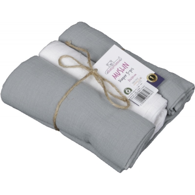 Pielucha Muślinowa 3-pak Ciemno Szara TB0152_44 / BabyMatex