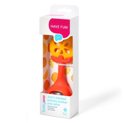 Edukacyjny Gryzak z Grzechotką JUICY ORANGE 499/01 Baby Ono