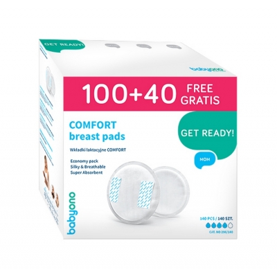 Wkładki Laktacyjne Comfort 100 sztuk + 40 Gratis Baby Ono (296/140)