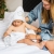 Okrycie Kąpielowe Frotte – Ręcznik z Kapturkiem 100x100 cm Białe 142/07 / Baby Ono