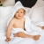 Okrycie Kąpielowe Frotte – Ręcznik z Kapturkiem 100x100 cm Białe 142/07 / Baby Ono