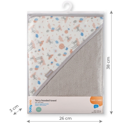 Okrycie Kąpielowe Frotte z kapturkiem 100x100cm 1552/03 Baby Ono