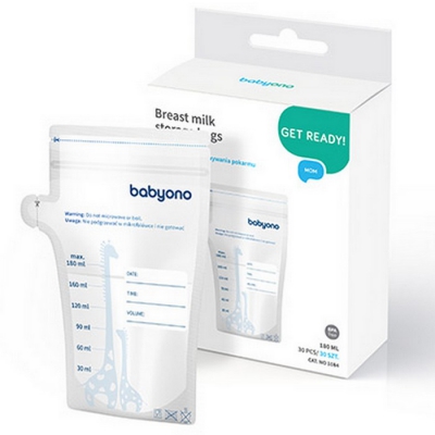 Woreczki do przechowywania pokarmu 180ml 30szt BabyOno 1084