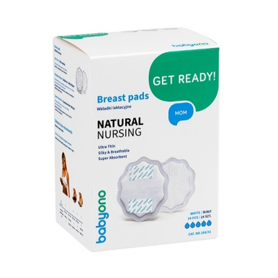 Wkładki Laktacyjne Natural Nursing 24-szt.Białe 298/01 Baby Ono