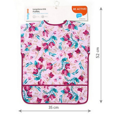 Śliniak z długim rękawem FLORAL 1477/01 Baby Ono