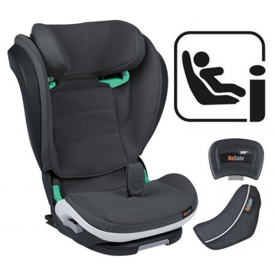 Fotelik Samochodowy BeSafe iZi Flex FIX i-Size 15-36kg. Antracyt Mesh