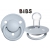 BIBS DE LUX BABY BLUE Smoczek Uspokajający Silikonowy ONE SIZE 1010231 od 0m+