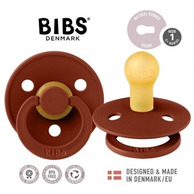 BIBS Colour Rust S Smoczek Uspokajający kauczuk Hevea 100217 / 0+m