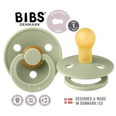BIBS Colour Sage S Smoczek Uspokajający kauczuk Hevea 100250 / 0+m