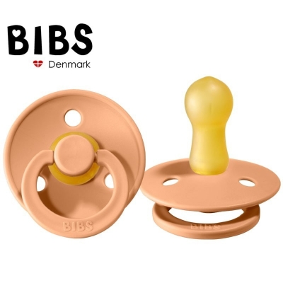 BIBS PEACH M Smoczek Uspokajający z Kauczuku Naturalnego Hevea 200246 od 6m+