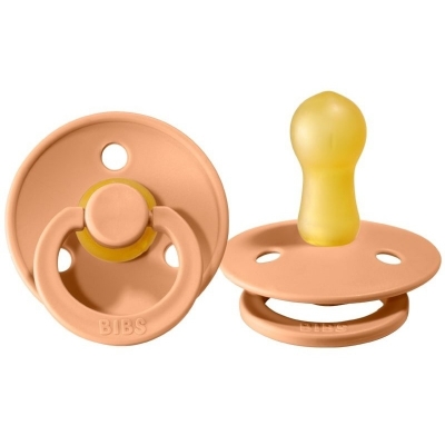 BIBS PEACH M Smoczek Uspokajający z Kauczuku Naturalnego Hevea 200246 od 6m+