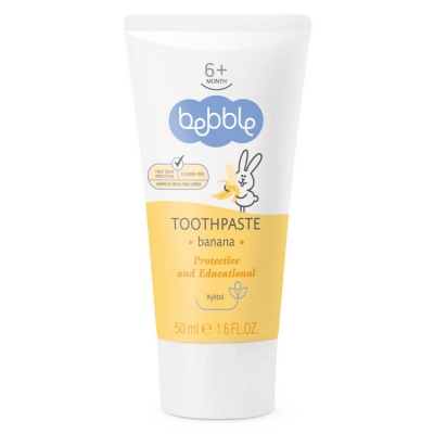 Bebble Pasta do zębów dla dzieci bez fluoru 50 ml Bananowa