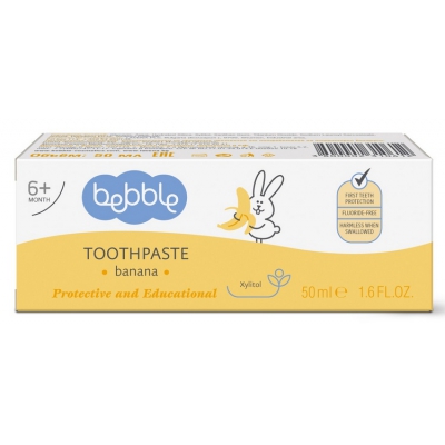 Bebble Pasta do zębów dla dzieci bez fluoru 50 ml Bananowa