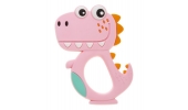 Gryzak Silikonowy DINO Różowy / Bocioland
